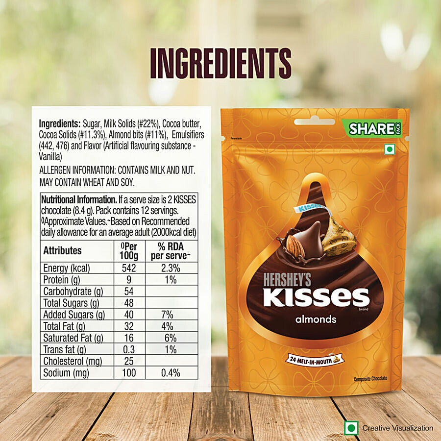Hershey's Kisses Almonds Chocolate 100.8 g – view 4