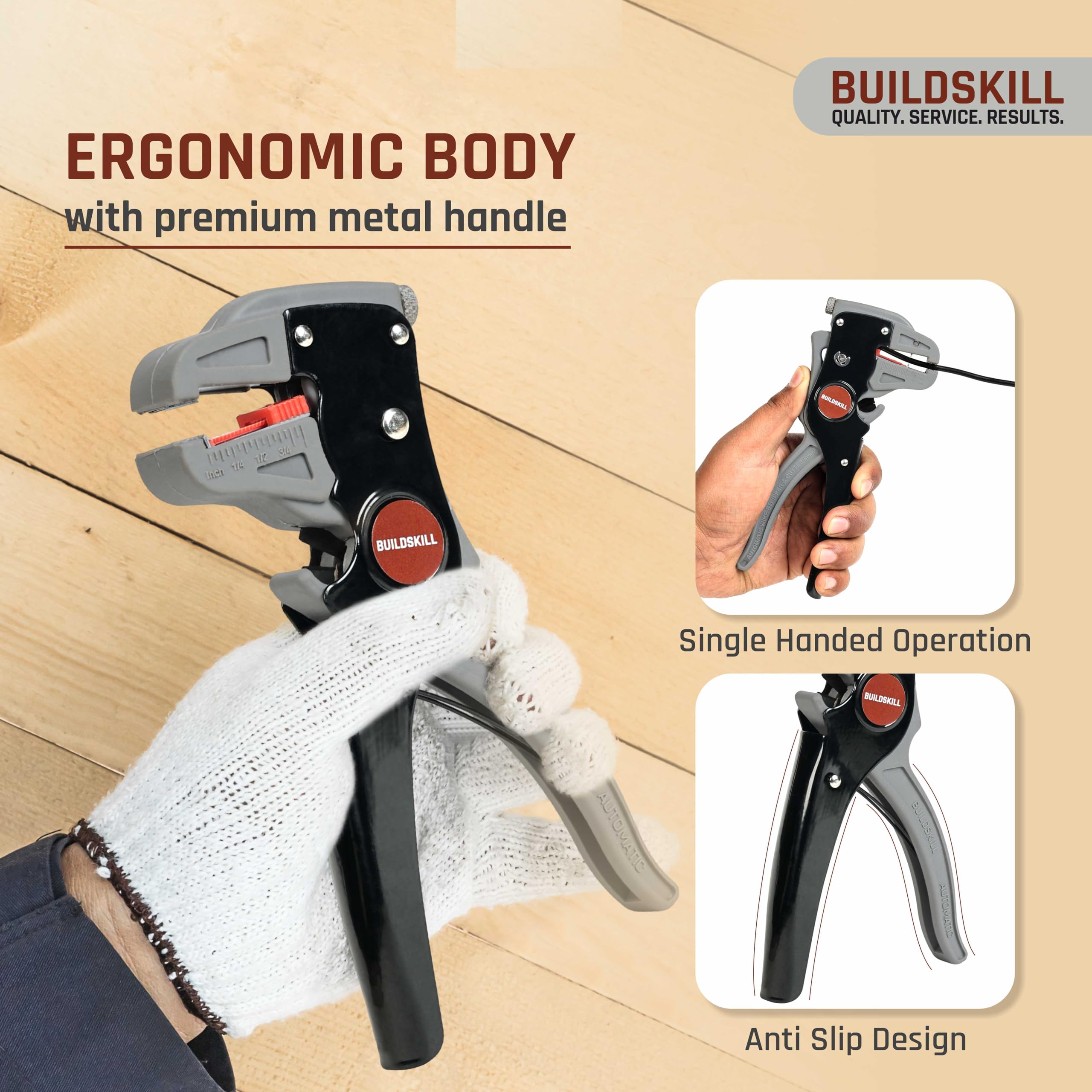 BUILDSKILL 2 IN 1 Automatic Wire Stripping & Cutting Tool – view 5