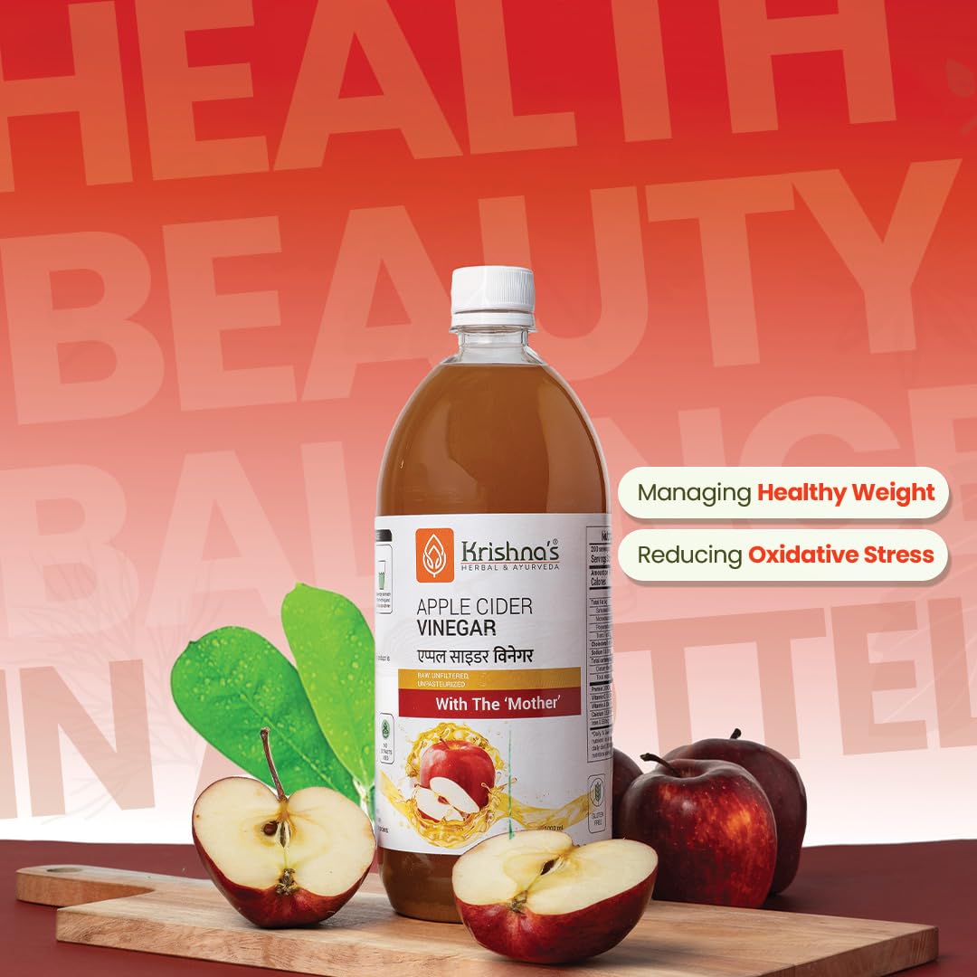 KRISHNA'S HERBAL & AYURVEDA Apple Cider Vinegar 1000 Ml – view 2