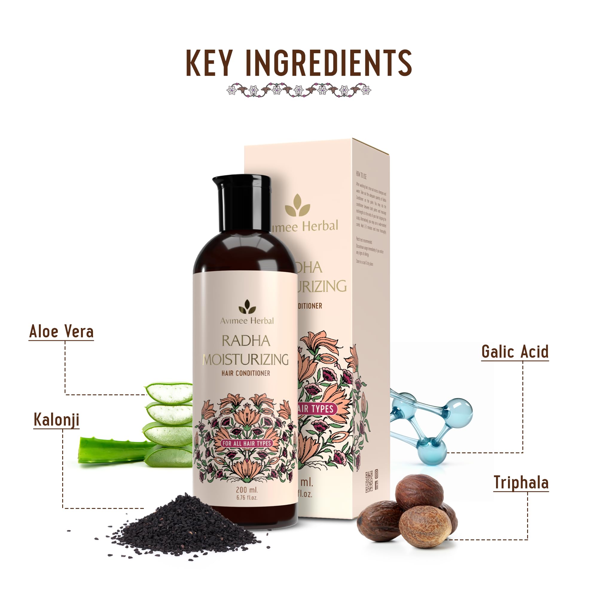 AVIMEE HERBAL Radha Moisturizing Hair Conditioner With Hyaluronic Acid – view 2