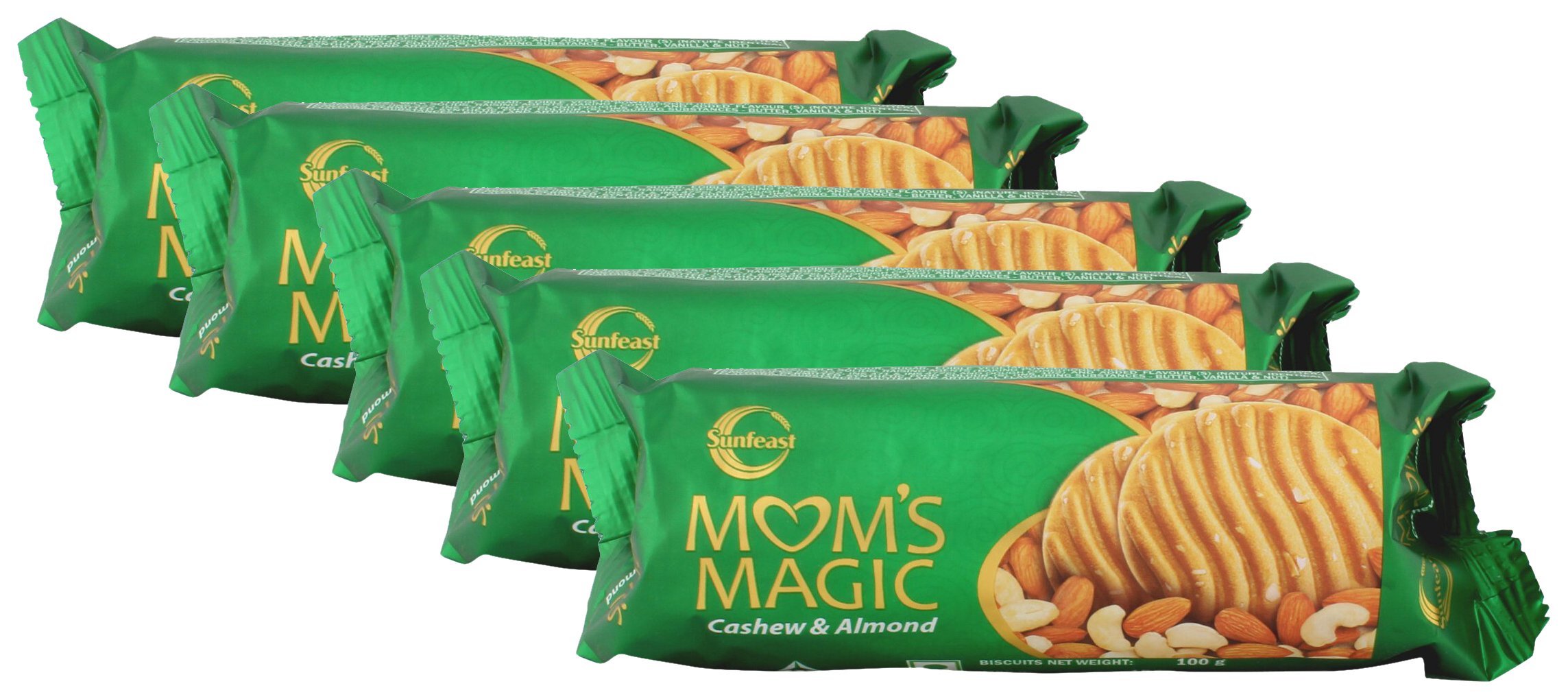 Sunfeast Mom's Magic 100g cashew and almonds five-pack