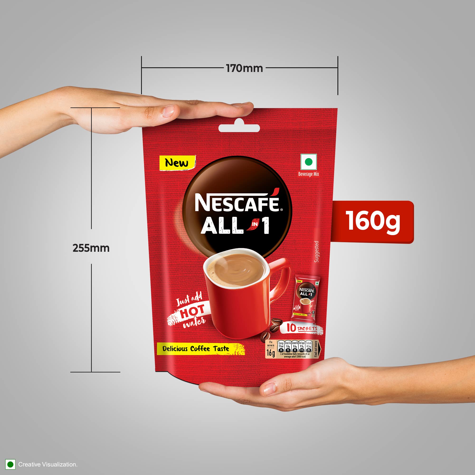 Nescafé All In One Powder Coffee Sharebag, 160G (Pack of 10 Sachets) – view 6