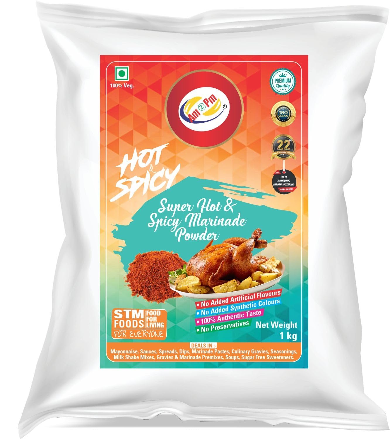 Am 2 Pm marinade base mix hot and spicy 1 kg