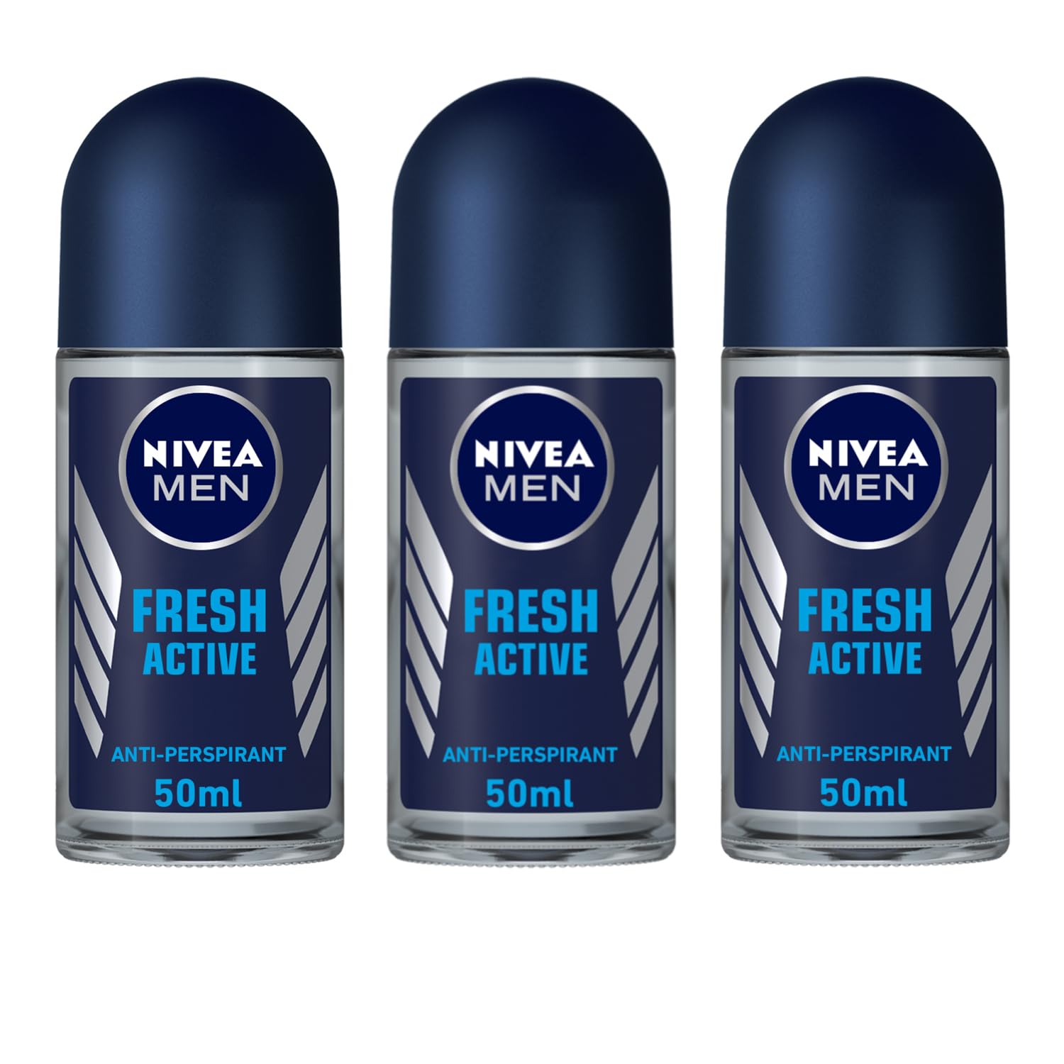 Nivea Fresh Active deodorant roll on three bottle pack