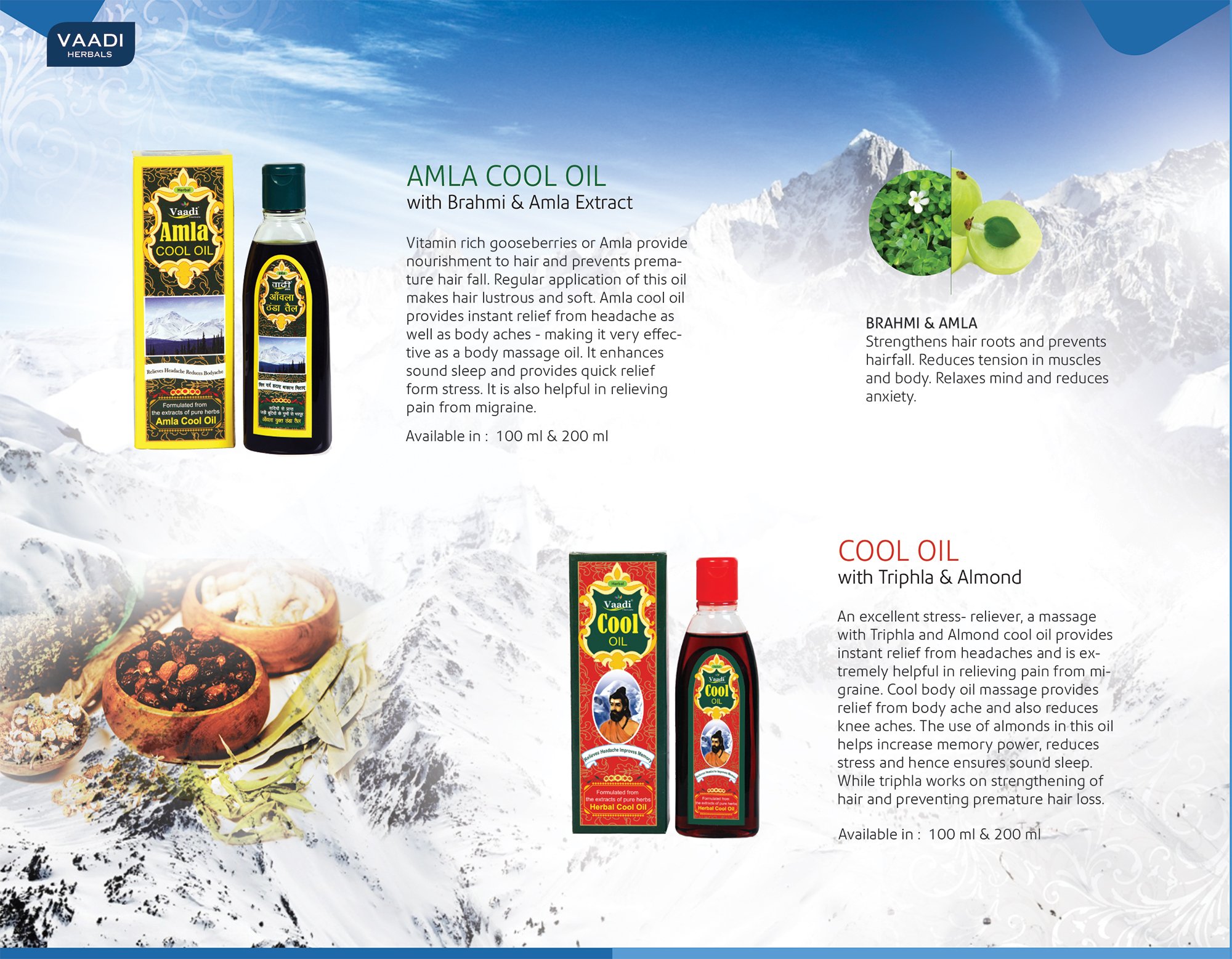 Vaadi Herbals Value Pack of Amla Cool Oil with Brahmi and Amla Extract, 200ml x 2 – view 3