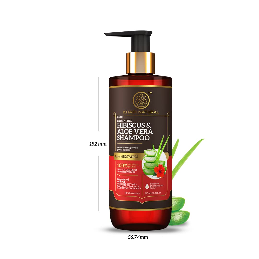 KHADI NATURAL HIBISCUS & ALOEVERA SHAMPOO WITH REETHA & AMLA SULPHATE PARABEN FREE - POWERED BOTANICS – view 8