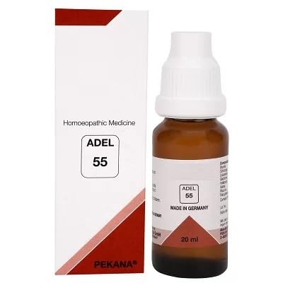 Front view of ADEL 55 Drop 20 ml bottle