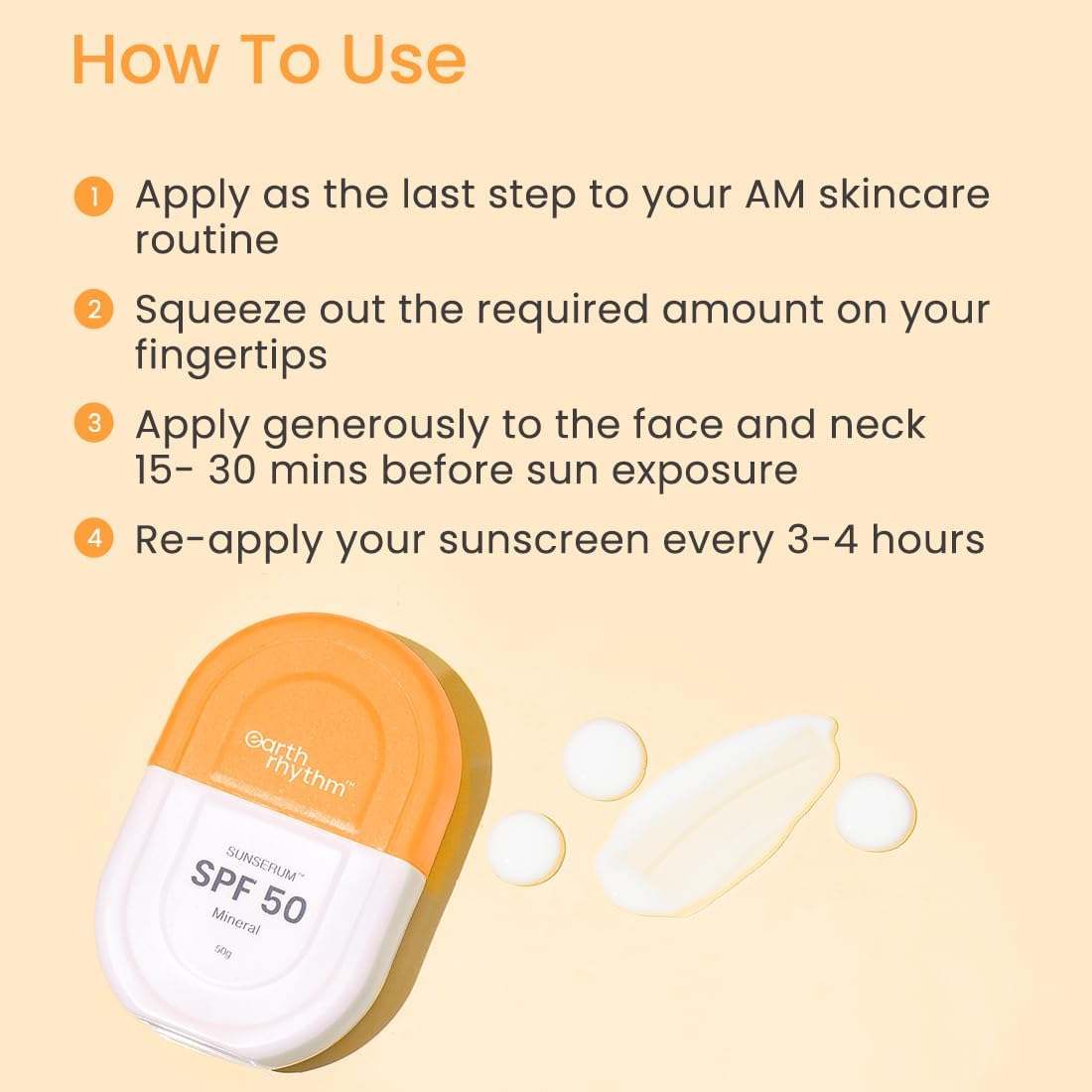 Earth Rhythm Mineral Sunscreen Serum SPF 50 with Zinc Oxide & Vitamin E – view 4