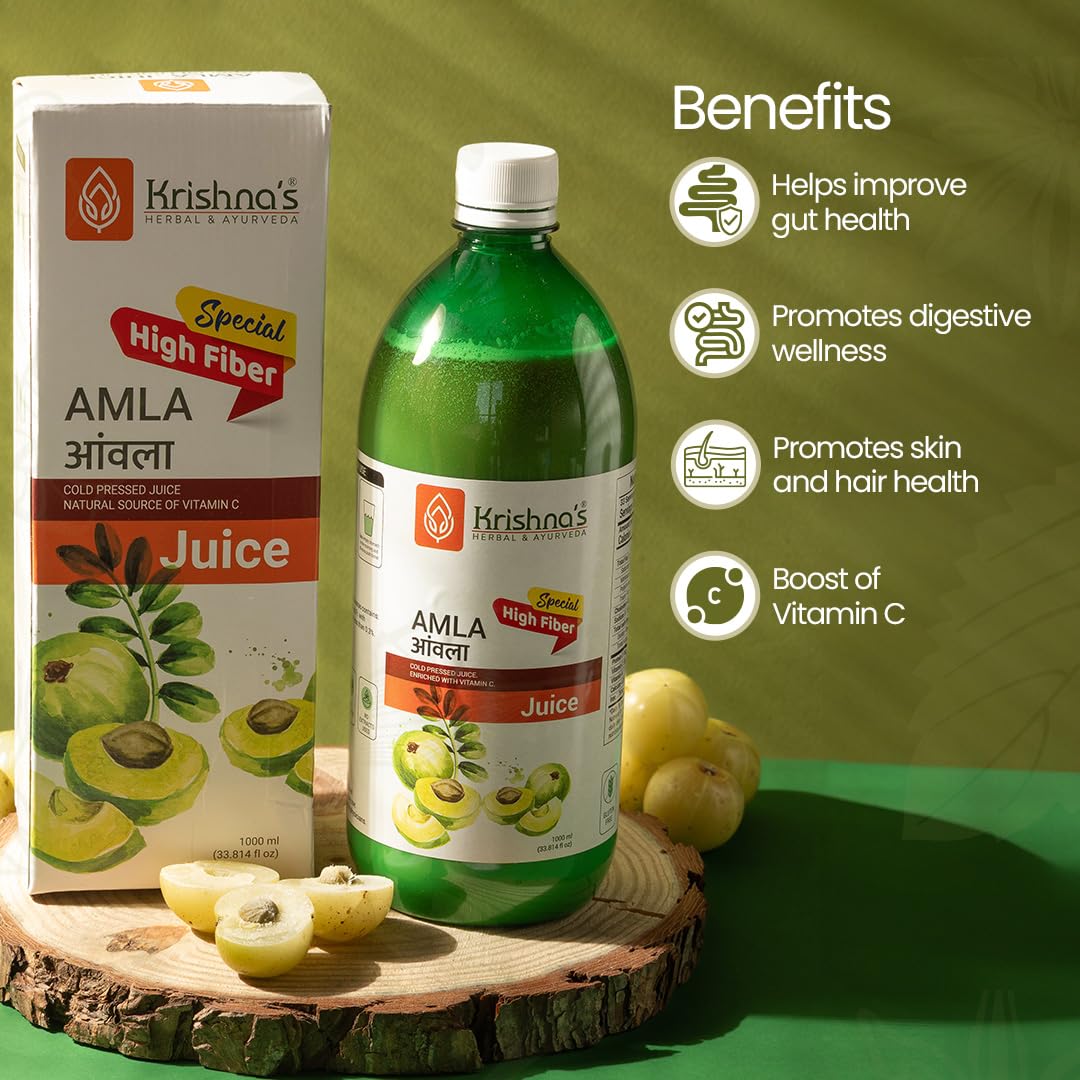 Krishna's Amla Special High Fibre Juice - 1000 ml – view 3