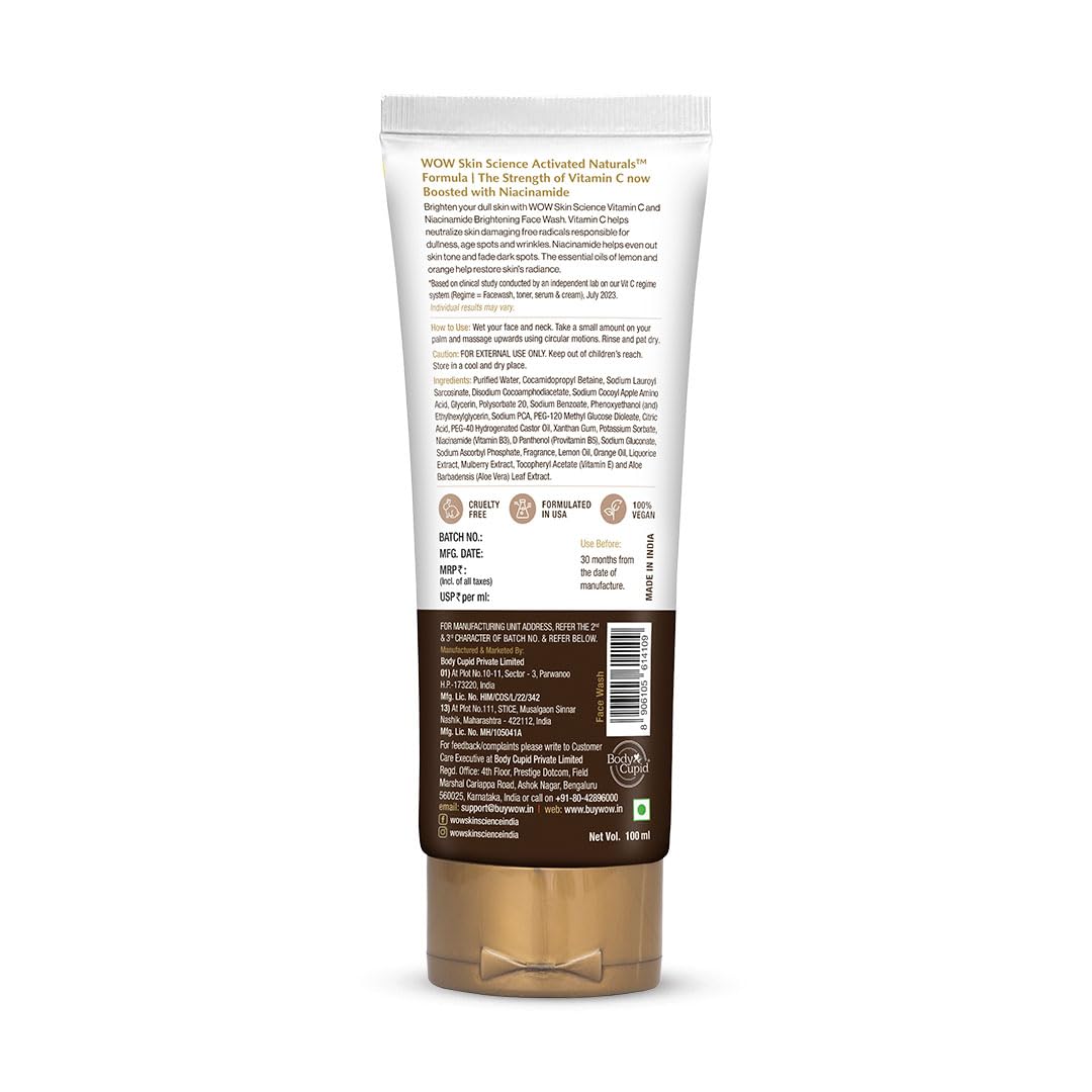 WOW Skin Science Brightening Vitamin C & Niacinamide Face Wash – view 8