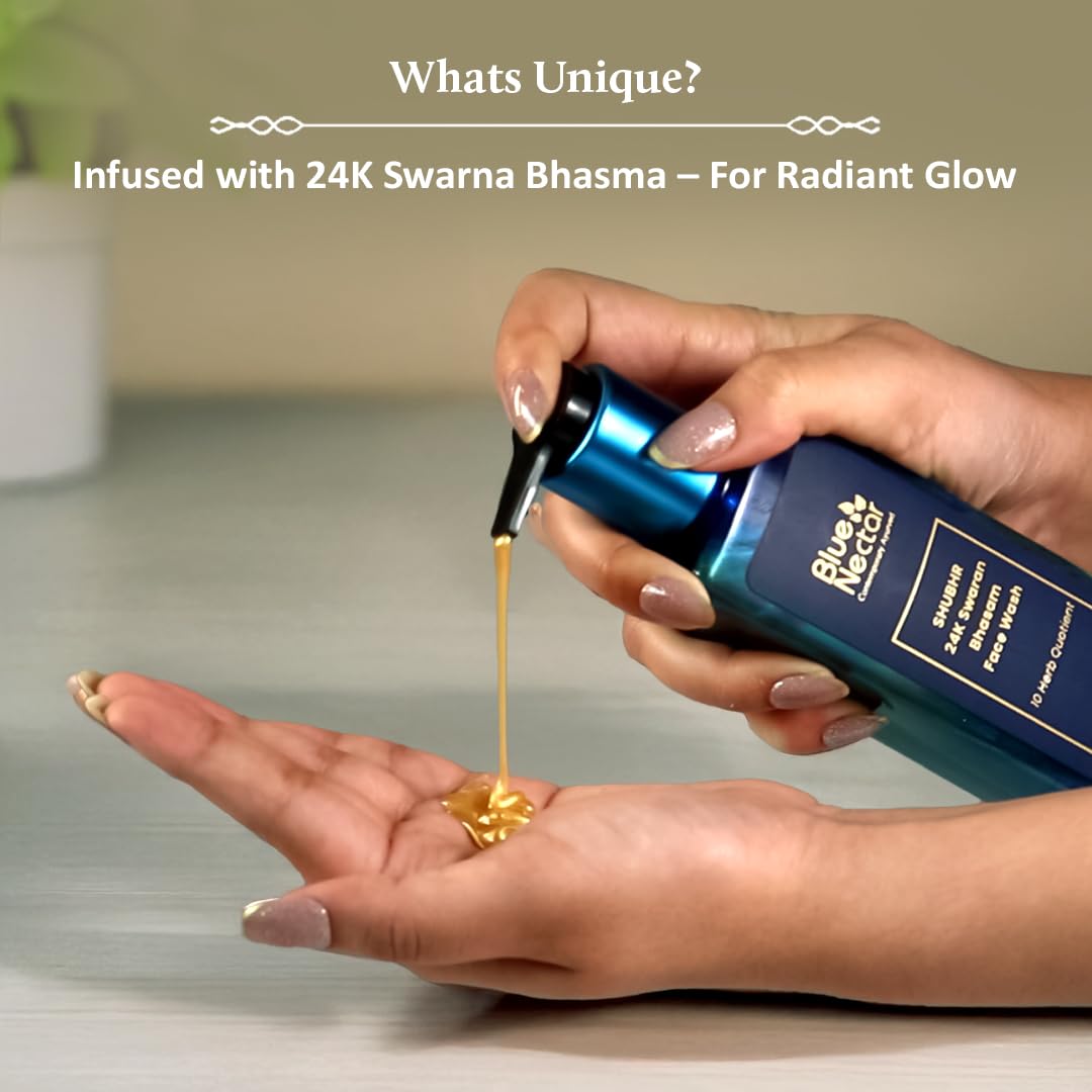 Blue Nectar Gold Swaran Bhasam Face Wash for Glowing Skin – view 3