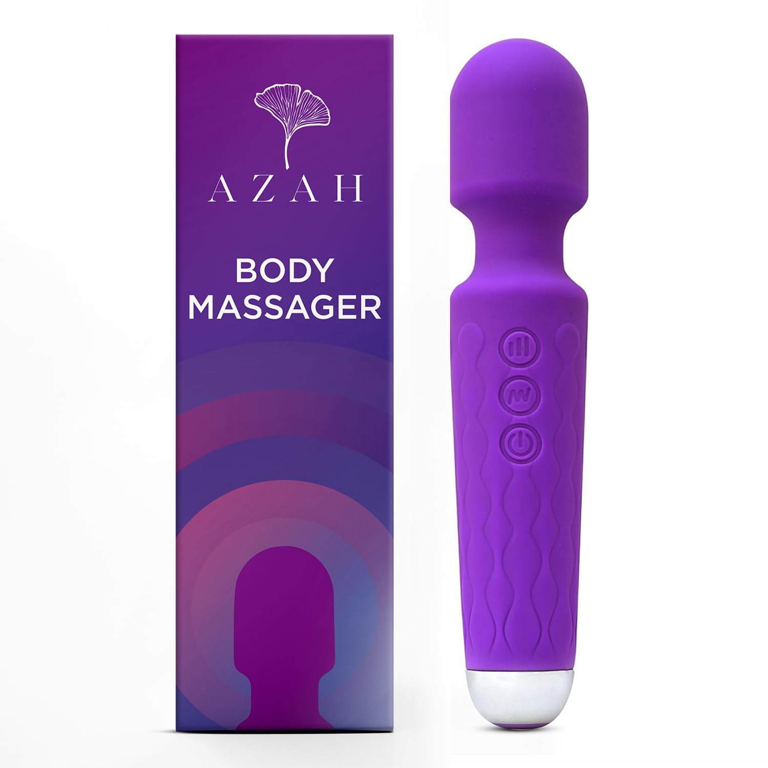 Azah Personal Massager For Women | 20 Vibration Modes, USB Rechargeable, Waterproof, Medical Grade Silicone, 3 Months Warranty | Handheld Electric Body Massager | Full Body Massager For Pain Relief