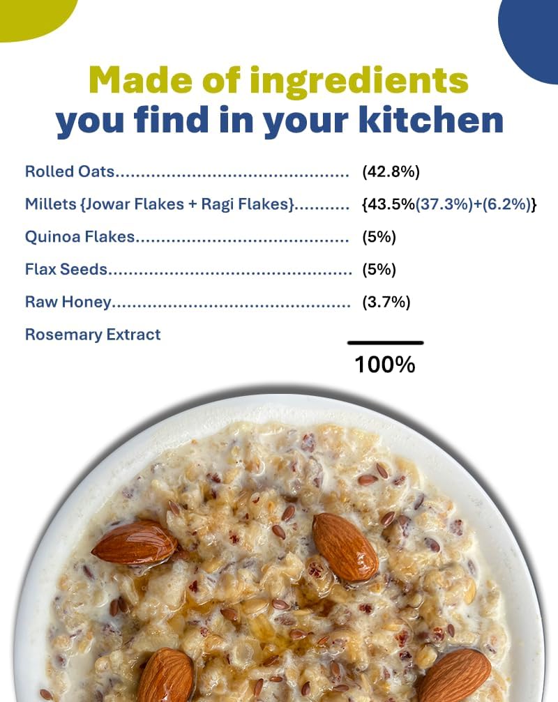 True Elements Multigrain Oats 500g - Jowar and Ragi – view 3