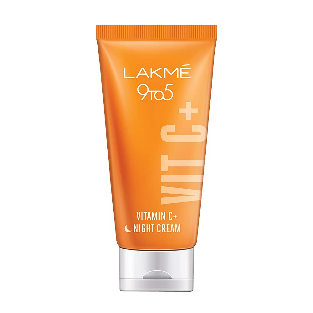 Lakme Vitamin C night cream 50 g packaging and cream jar