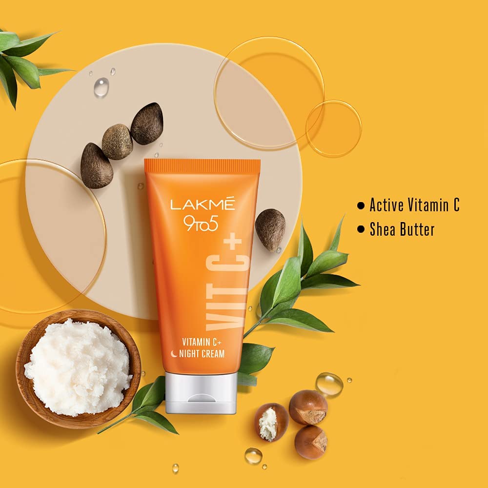 Lakme 9to5 0.5% Active Vitamin C+ Night Cream for Face – view 5