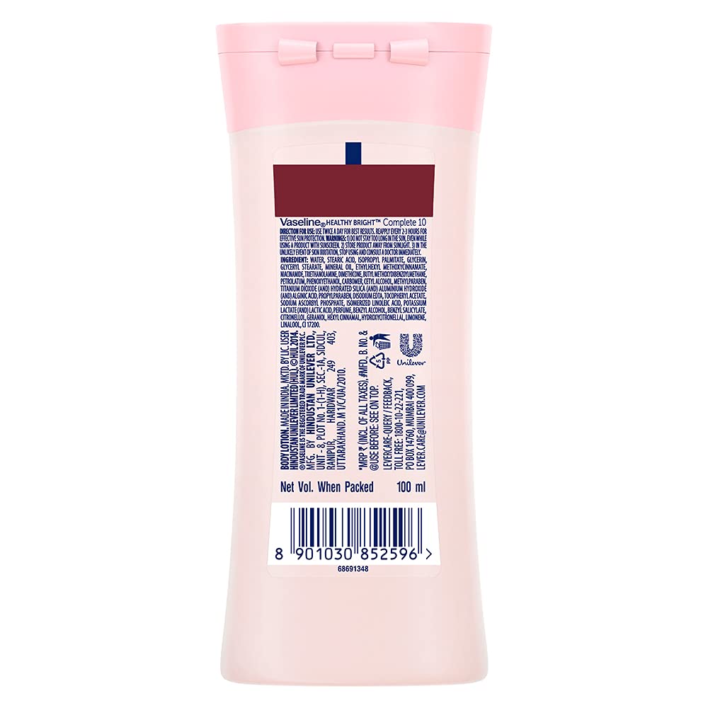 Vaseline Healthy Bright Complete 10 Body Lotion, Anti- Ageing Lotion With Vitamin B3, Aha, Pro-Retinol, 100 ml – view 2
