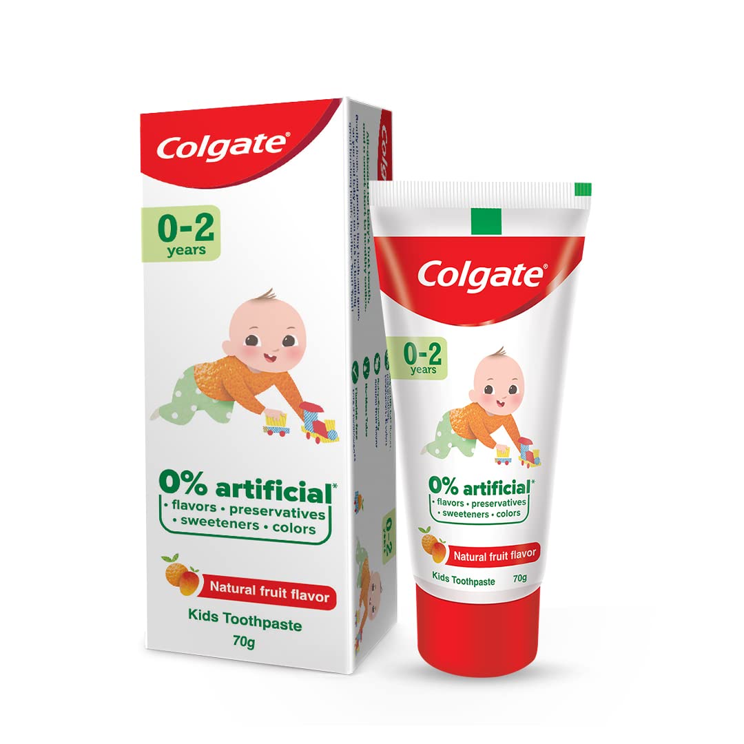 Colgate Gentle UltraFoam Ultra Soft Bristles Manual Toothbrush for adults, 2 Pcs, Multicolor & Colgate Enamel Protection Toothpaste for Kids (0-2 years) - 70g Tube – view 5