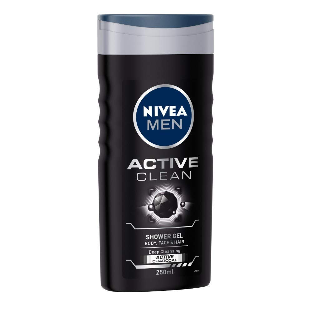Nivea Men Active Clean Shower Gel, 250ml (Pack of 3) – view 2