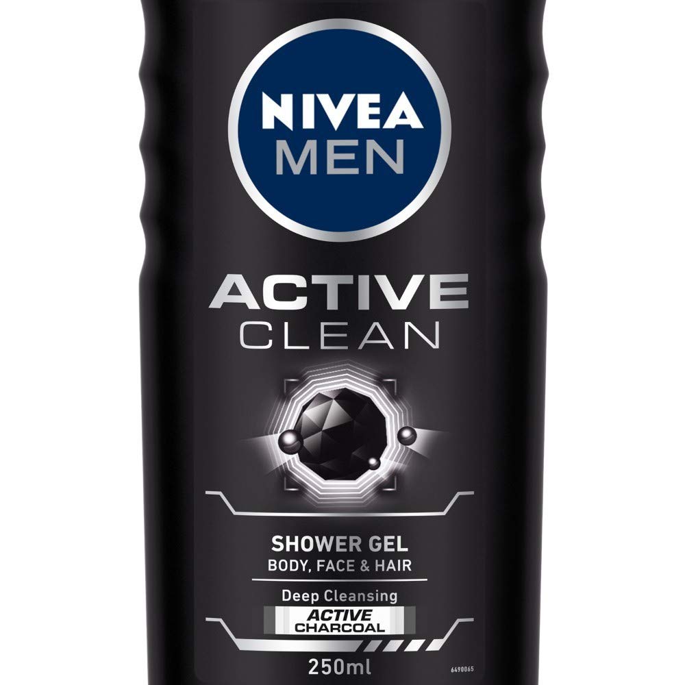 Nivea Men Active Clean Shower Gel, 250ml (Pack of 3) – view 5