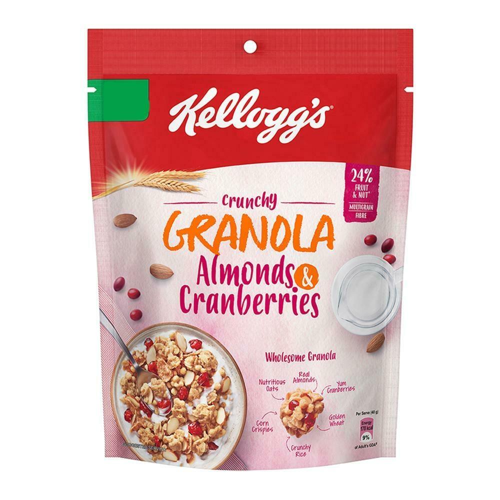 Kellogg's breakfast cereal combo with granola and muesli bags