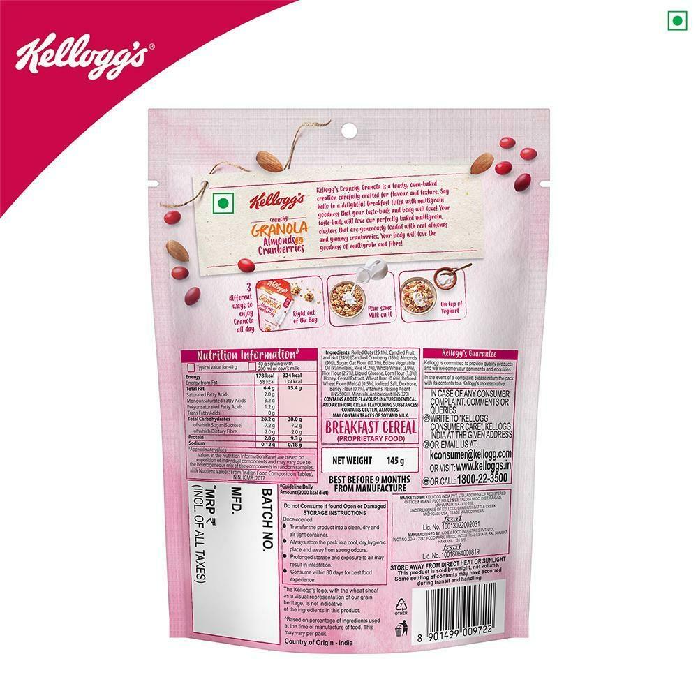 Kellogg's Almonds & Cranberries Crunchy Granola 145 G – view 2