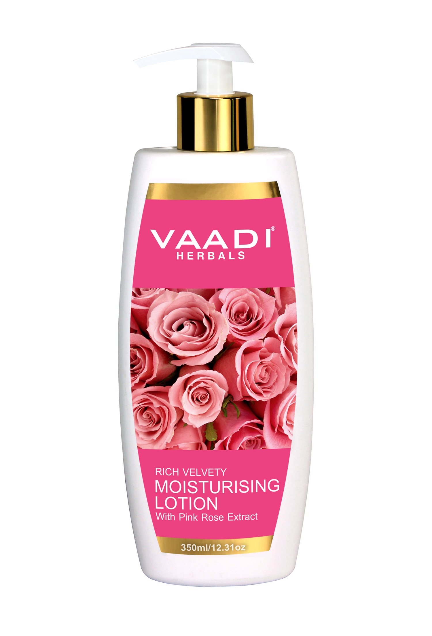 Vaadi Herbals Moisturising Lotion with Pink Rose Extract, 350 ml – view 2