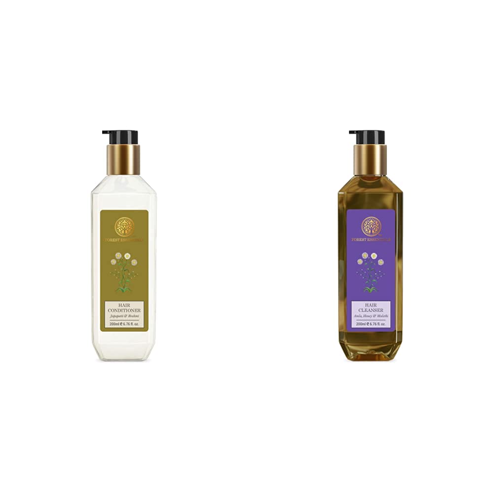 Forest Essentials Japapatti Brahmi conditioner and amla cleanser set