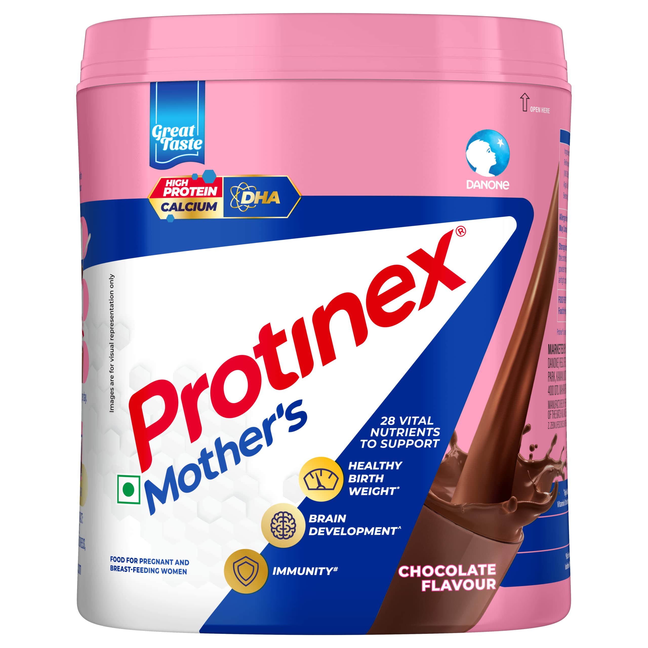 Protinex mother's chocolate nutritional mix jar front view