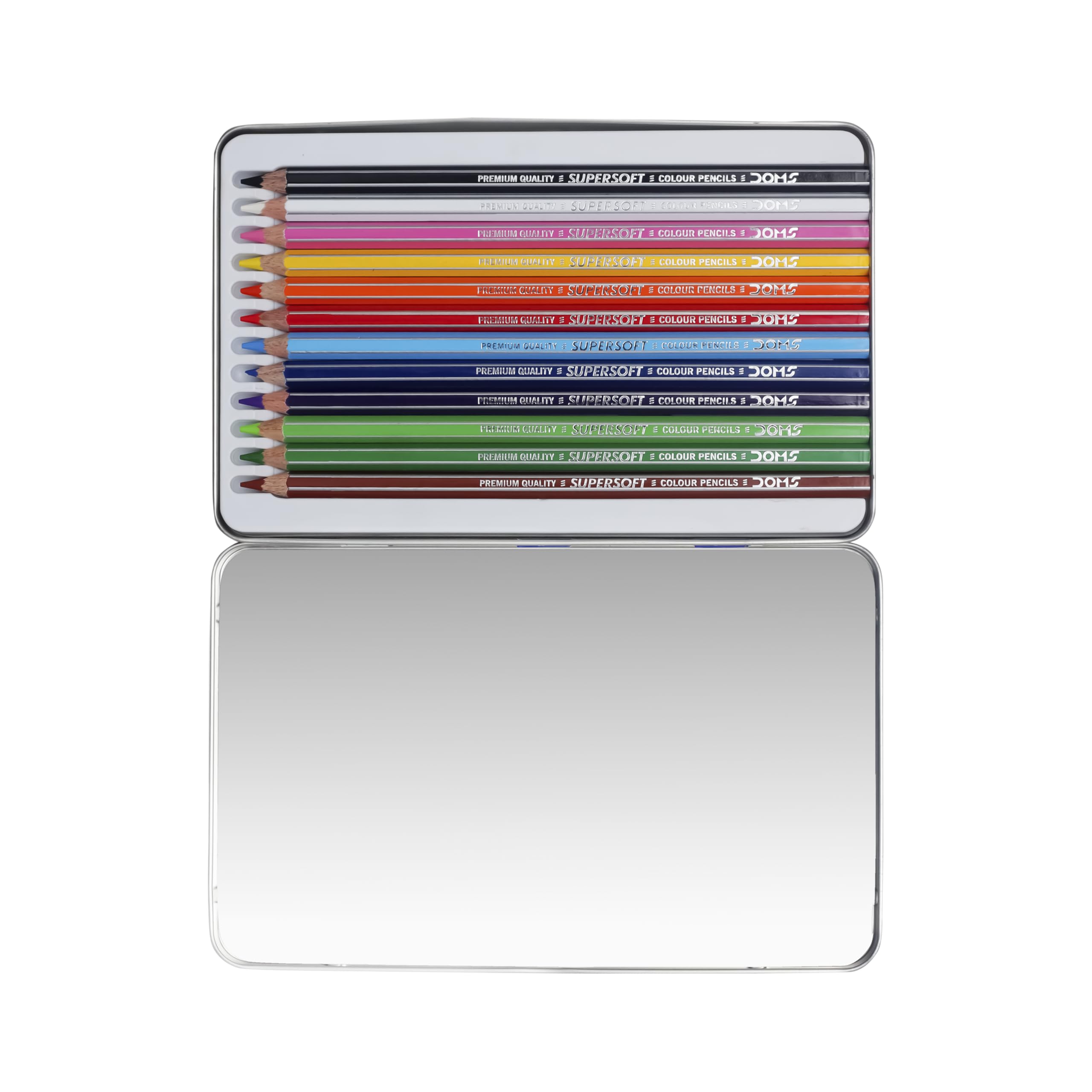 DOMS Fsc 12 Colour Pencil Flat Tin – view 2