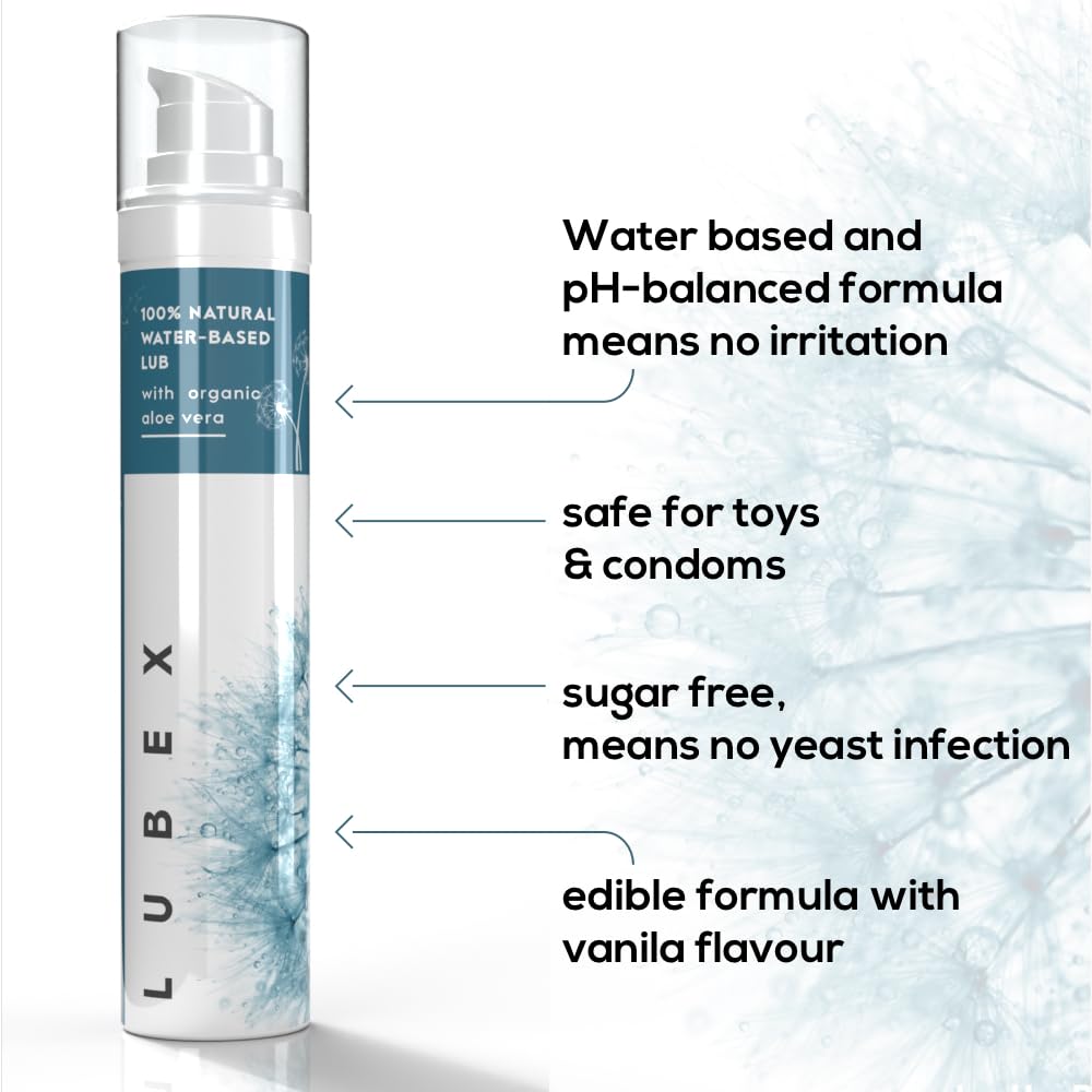 Lubex Natural Lubricant Gel (Water-Based) Natural Lube with Aloe Vera for Her, Him & Couples - Vanilla Flavour - 50gm – view 4