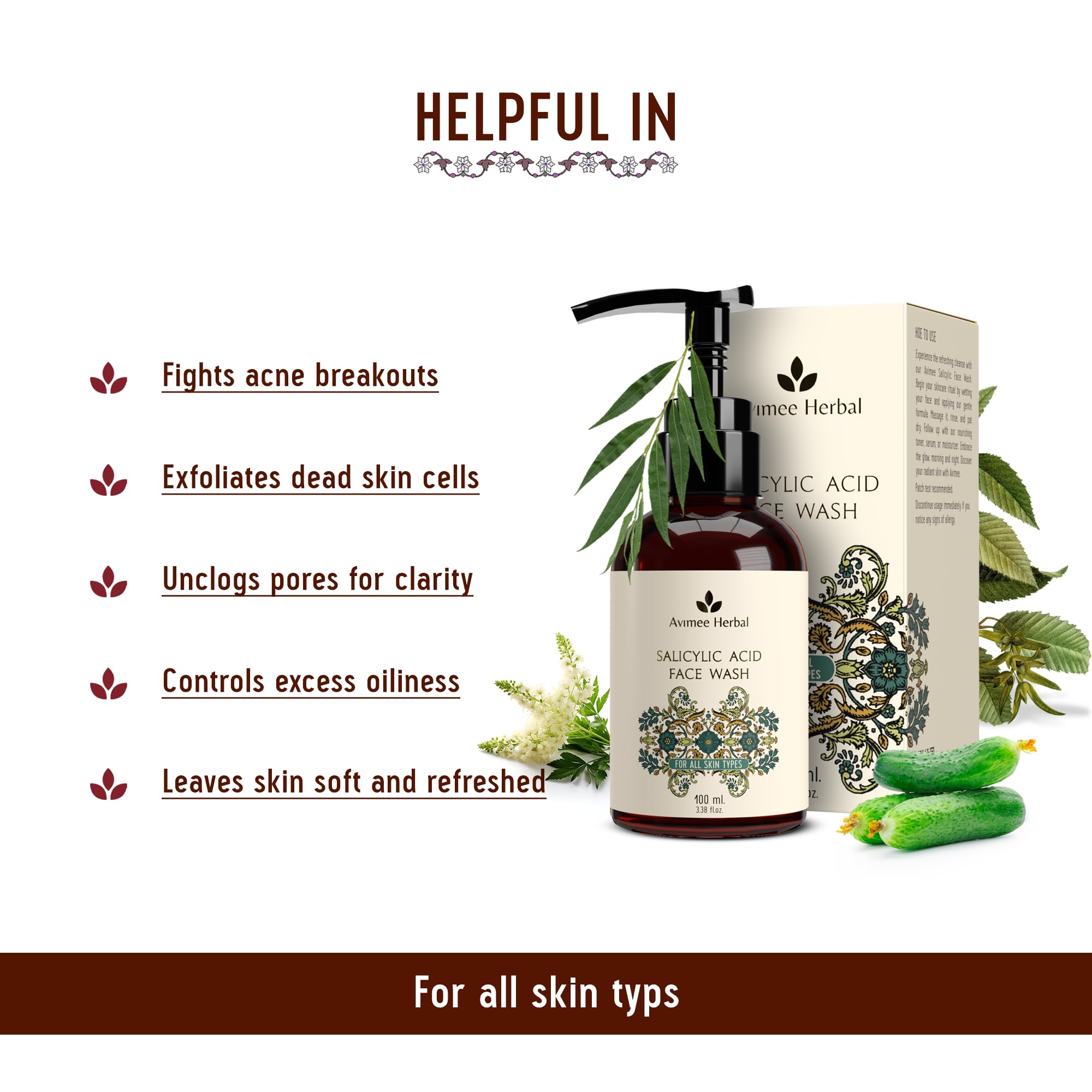 Avimee Herbal 2% Salicylic Acid Face Wash For Oily Skin – view 5