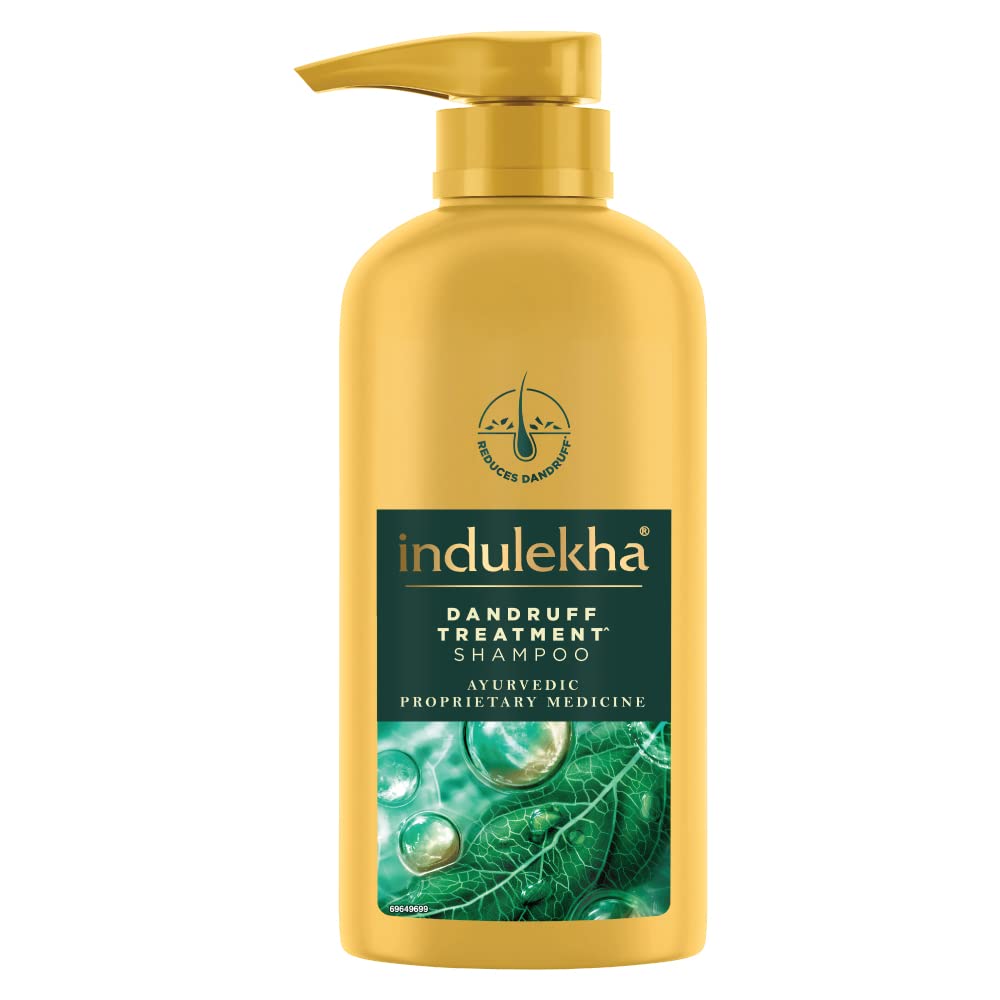 Indulekha Ayurvedic anti dandruff shampoo 580 ml bottle with pump