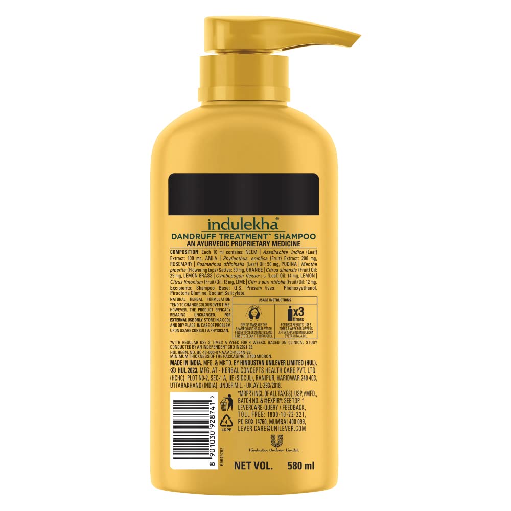 Indulekha Dandruff Treatment Shampoo 580 ml – view 2