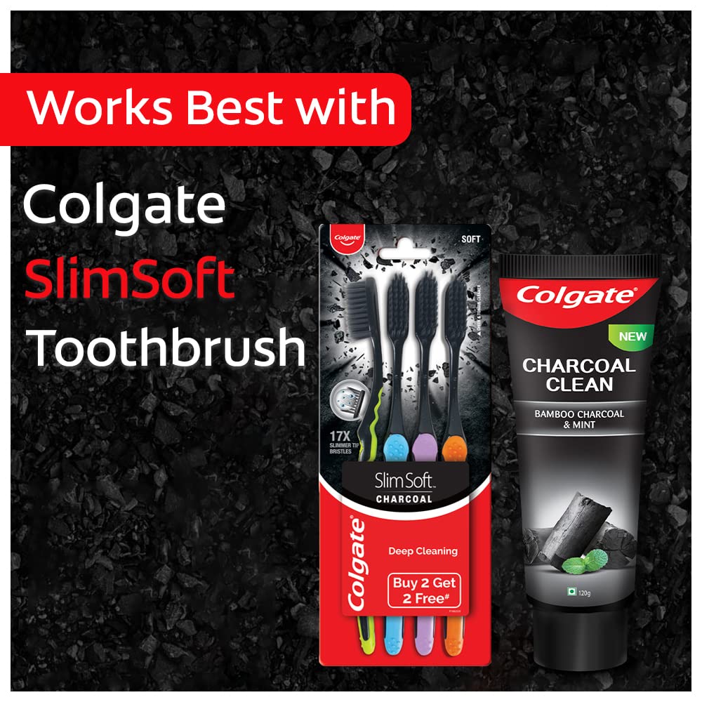 Colgate Charcoal Clean 120g Black Gel Toothpaste, Deep Clean Colgate Toothpaste With Bamboo Charcoal & Wintergreen Mint For Plaque Removal, Deep Clean & Tingling Fresh Mouth Experience – view 6