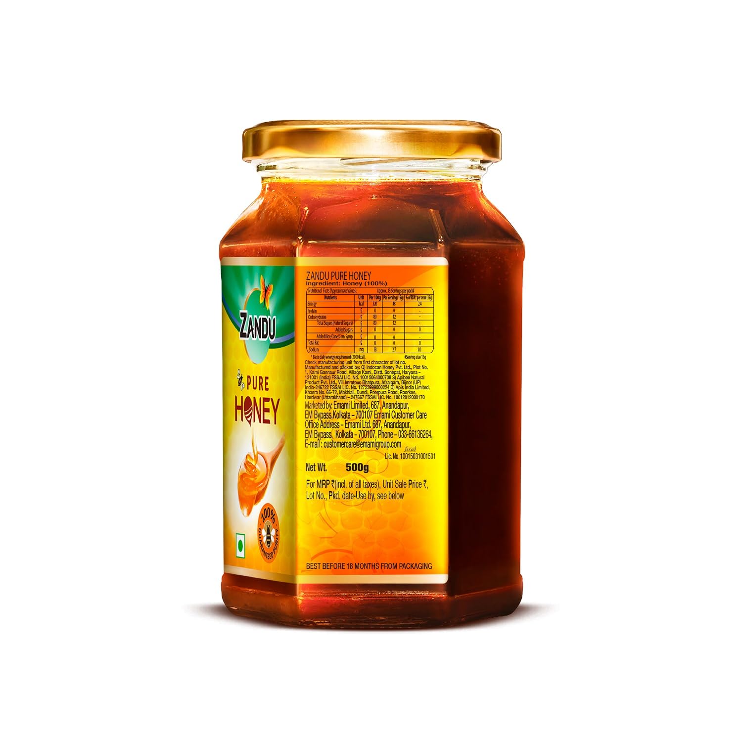 Zandu Pure Honey, 100% Purity, No Added Sugar, 500g – view 7