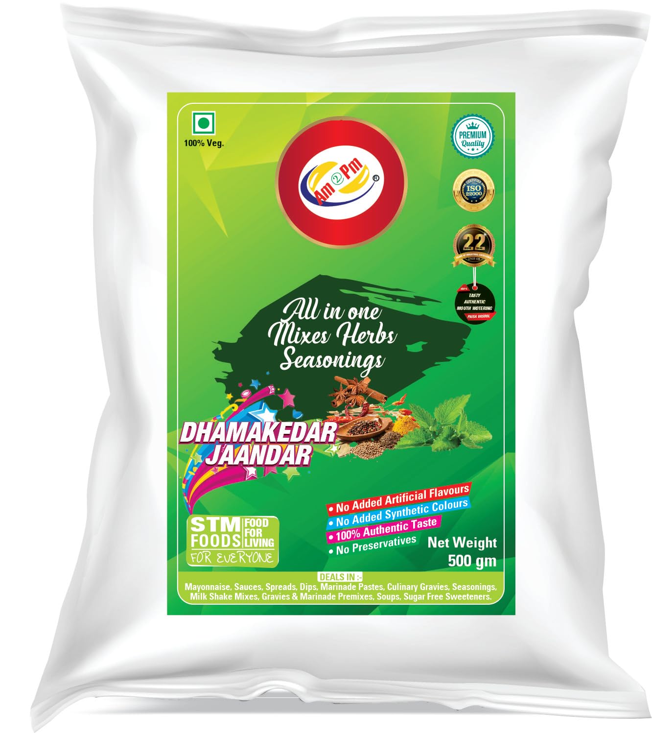 Am 2 Pm - Harissa Mayonnaise 1Kg+ Thousand Island Dip 1kg+ All In One Mixed Herbs Seasoning 500Gm - Pack Of - 3 – view 4