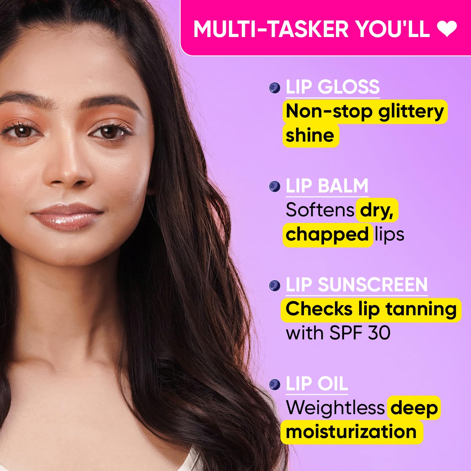 DOT & KEY Dot&Key Lip Balm Vitamin C + E Spf 30 + Glitter Bomb – view 3