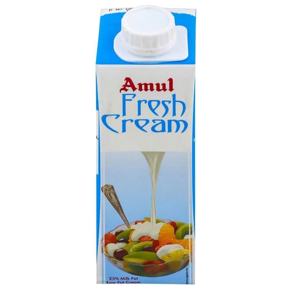 Amul Fresh Cream carton for cooking and dessert use
