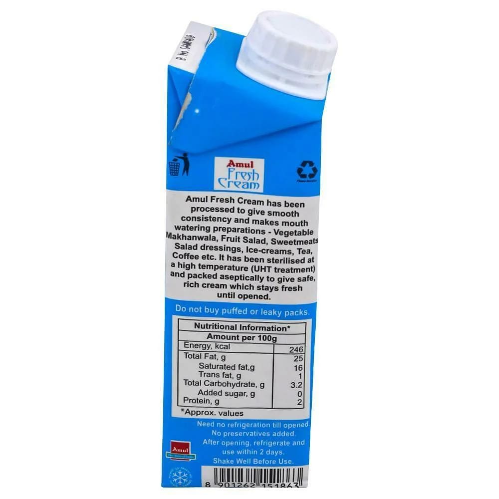 Amul Fresh Cream 250 ml (Tetra Pak) – view 3