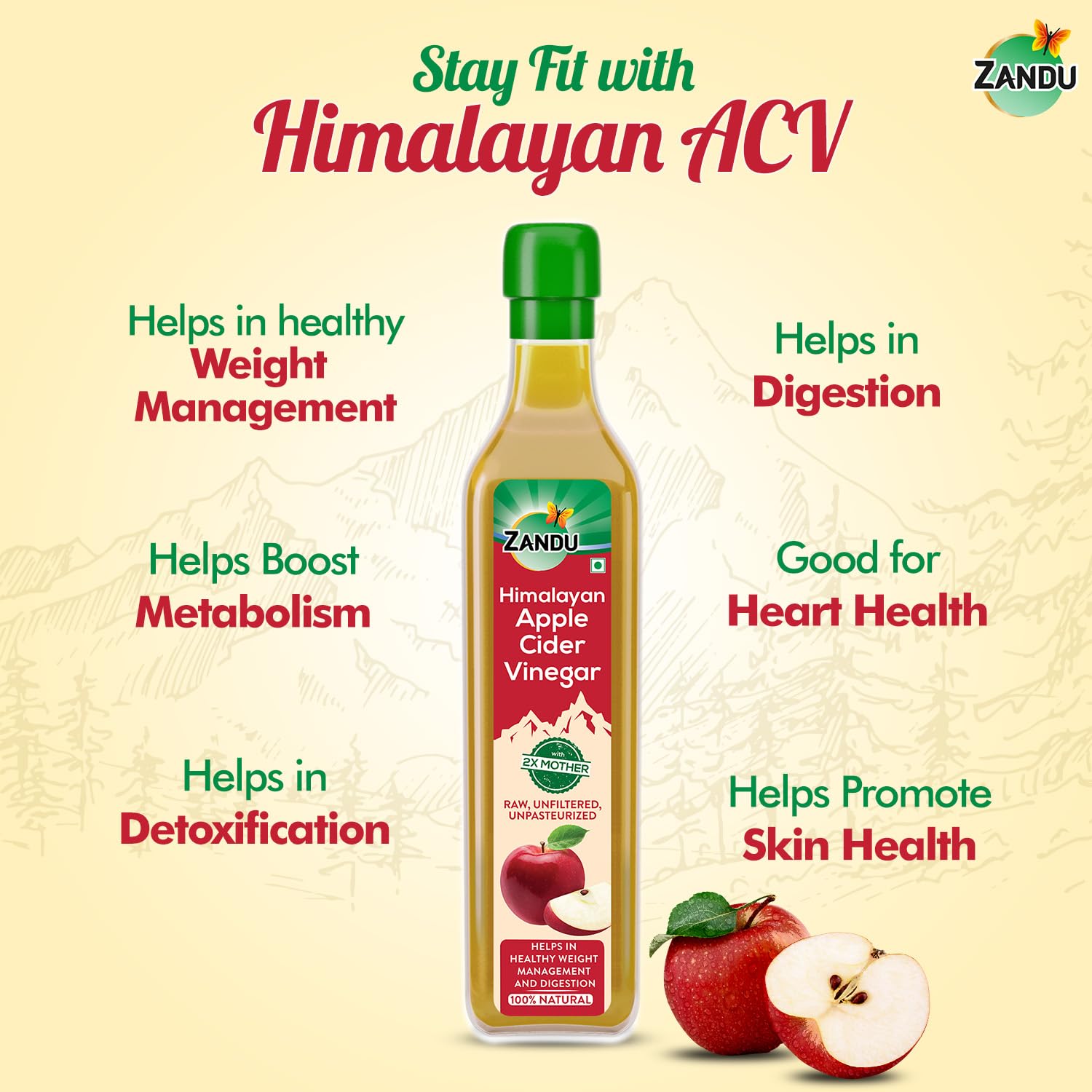 Zandu Himalayan Apple Cider Vinegar – view 4