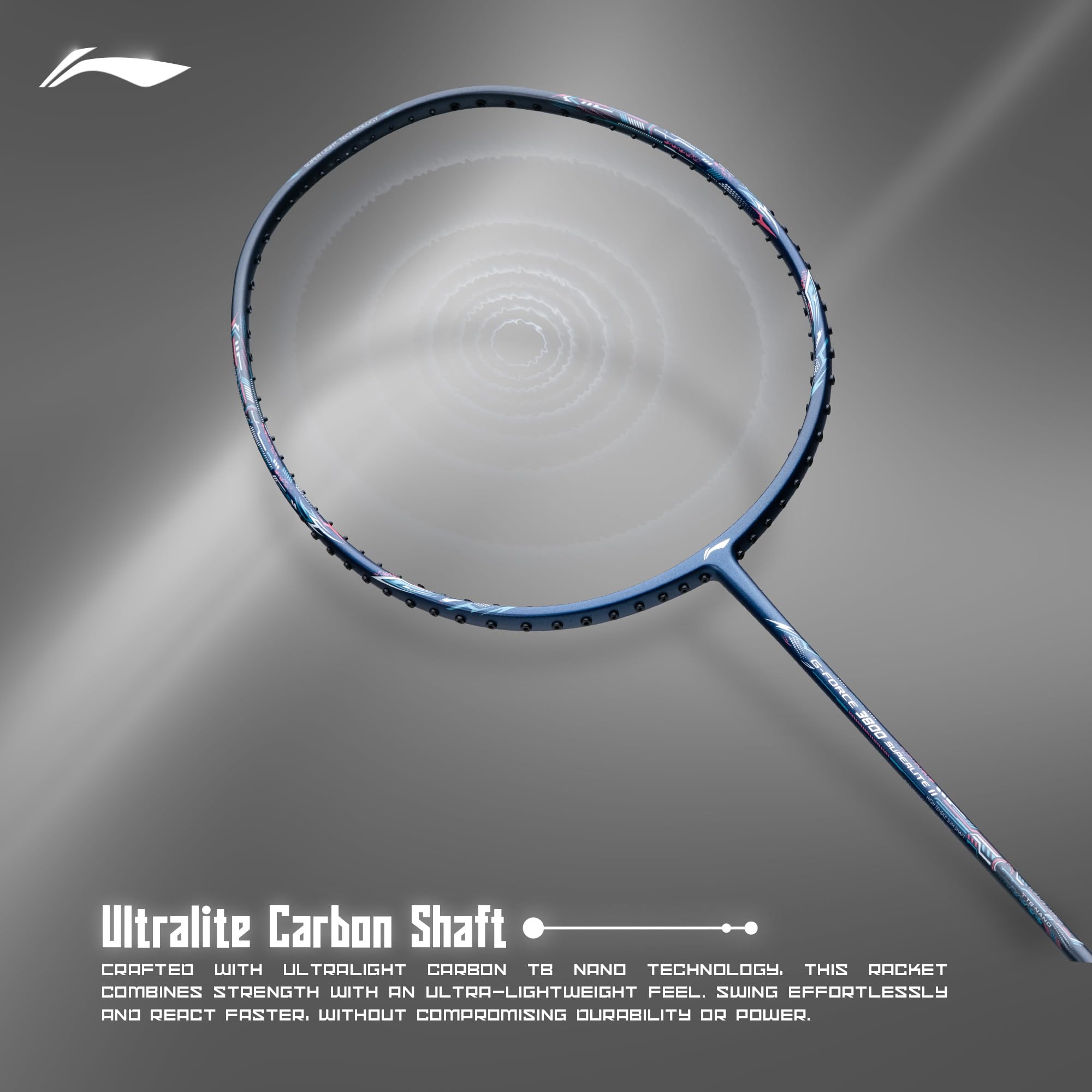 Li-Ning Li-Ning G-Force 3800 II Superlite Unstrung Badminton Racket with Full Cover – view 5