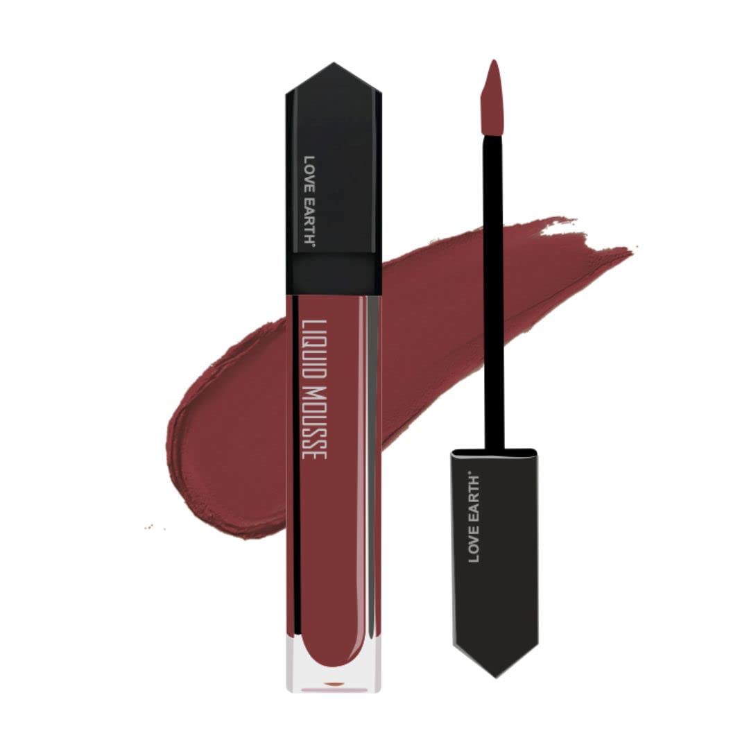 Irish Coffee matte liquid mousse lipstick tube by Love Earth