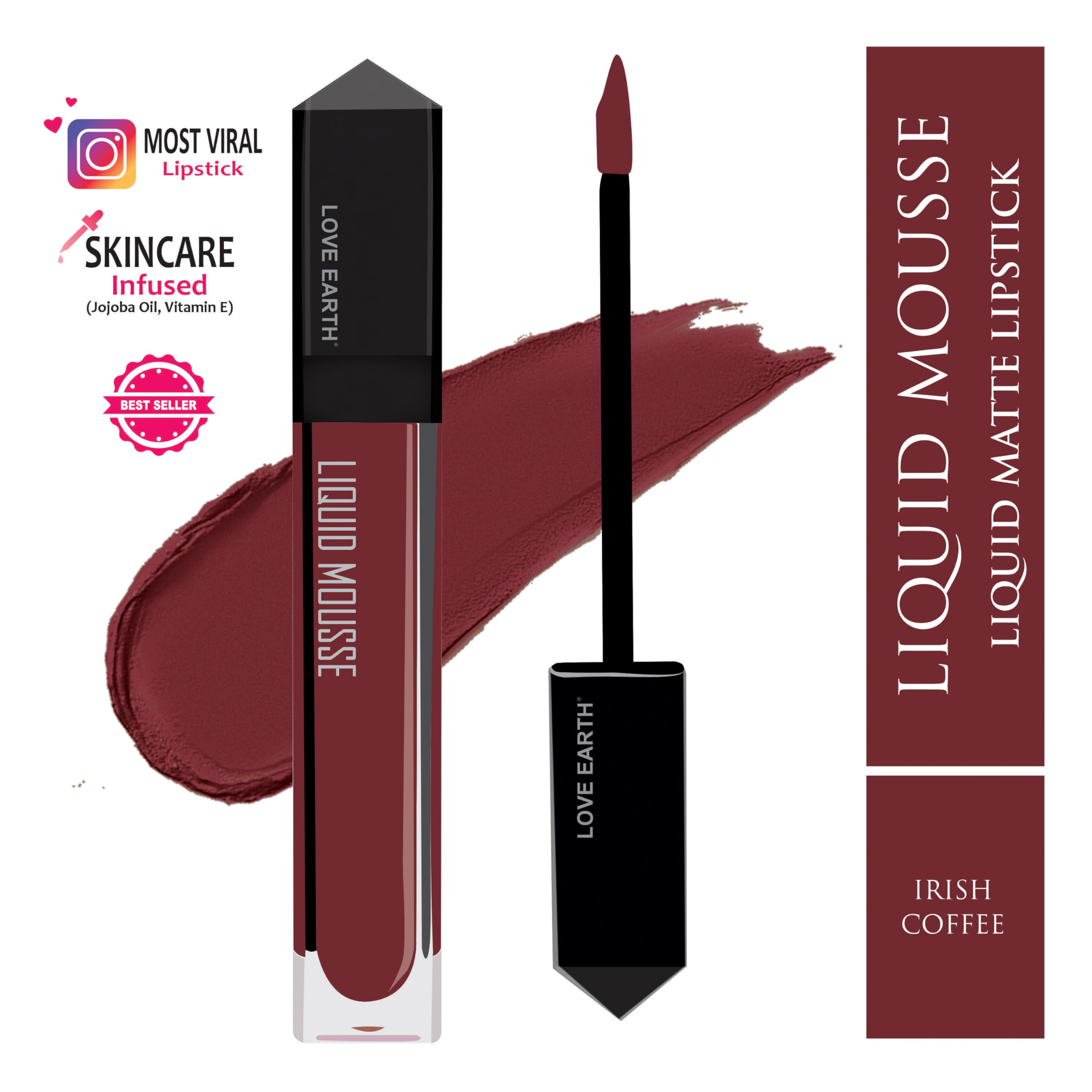 Love Earth Liquid Mousse Lipstick - Irish Coffee Matte Finish – view 2