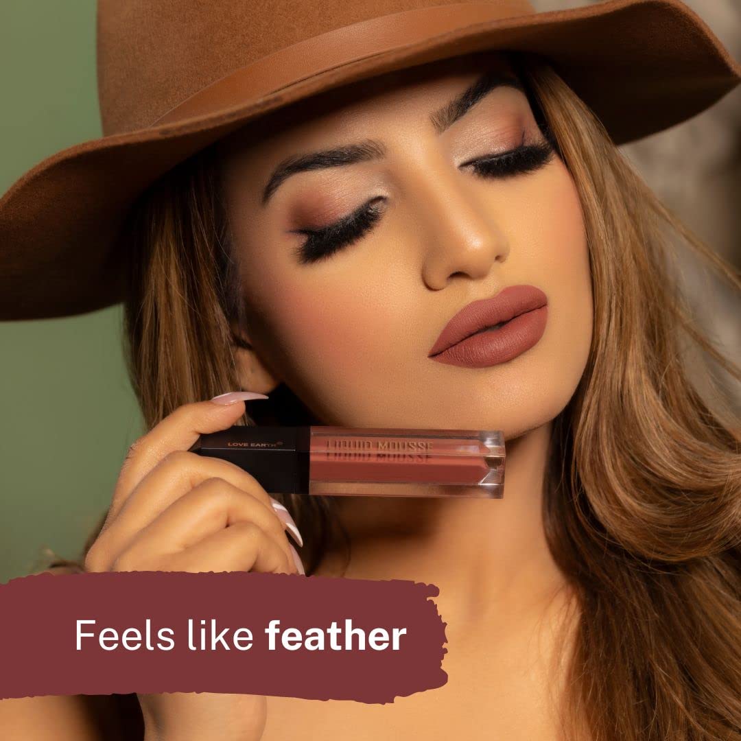 Love Earth Liquid Mousse Lipstick - Irish Coffee Matte Finish – view 8