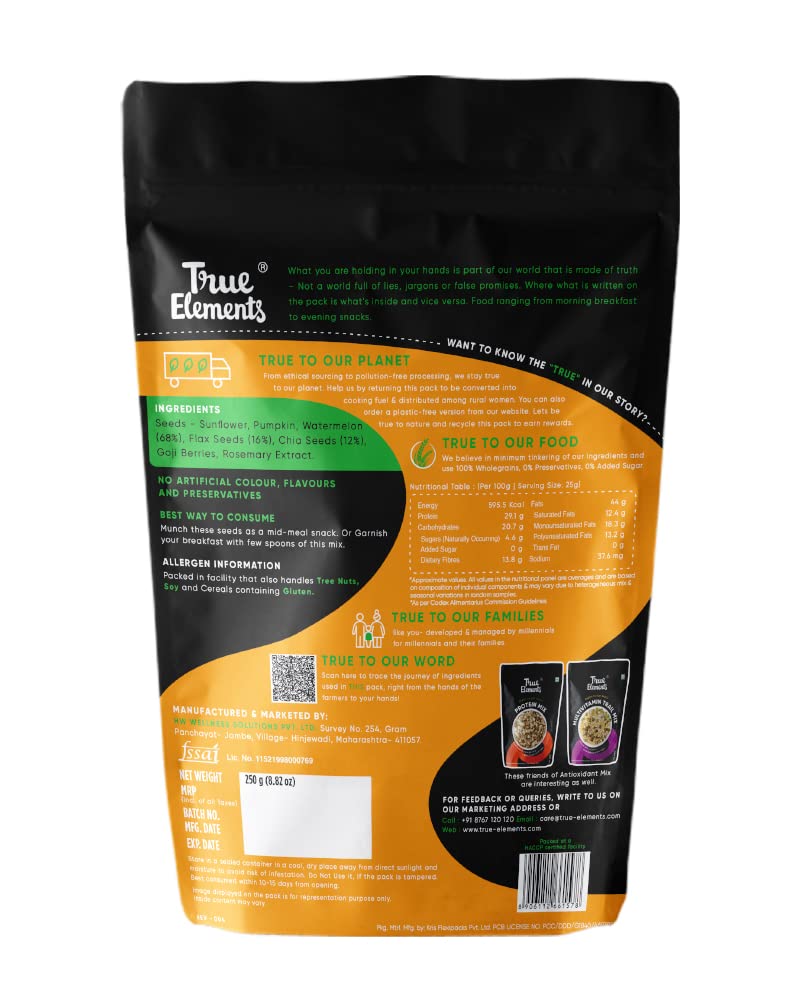 True Elements Antioxidant Mix Seeds 250g - Seeds Mix for Eating – view 3