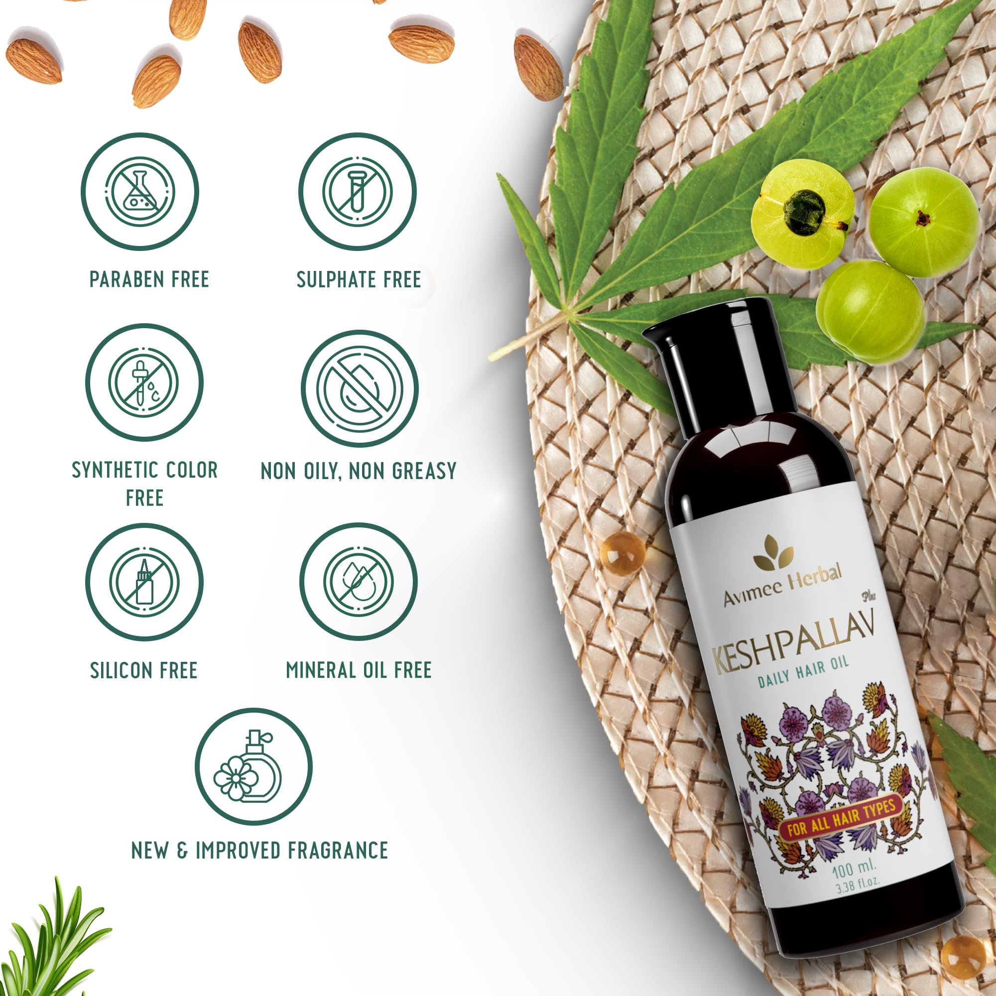Avimee Herbal Keshpallav Plus Hair Oil for Men & Women – view 4