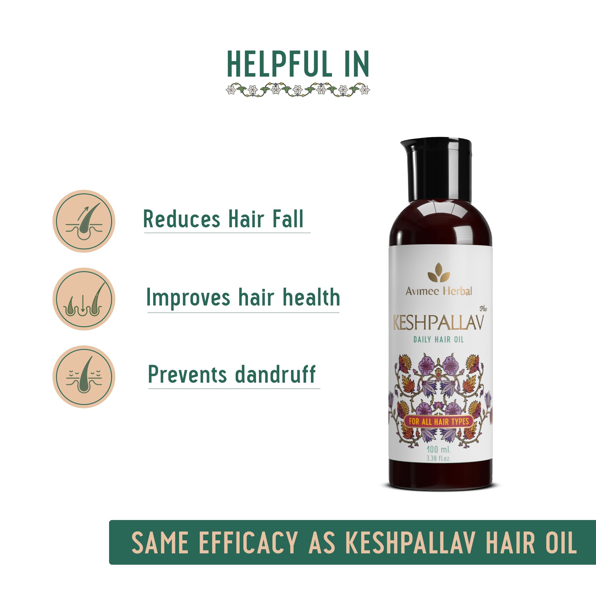 Avimee Herbal Keshpallav Plus Hair Oil for Men & Women – view 5
