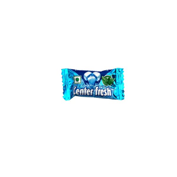 Center Fresh spearmint liquid-filled chewing gum jar front view