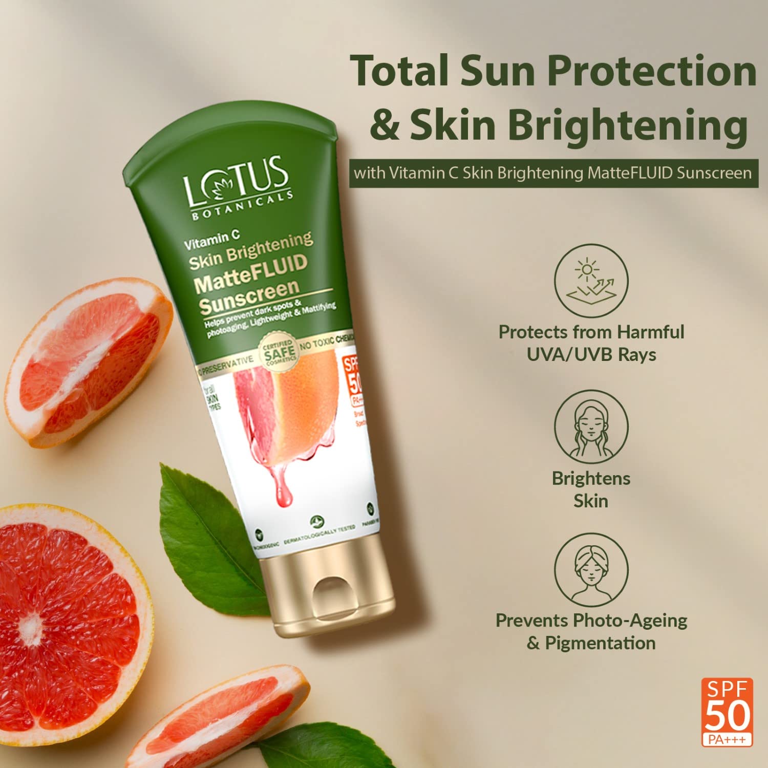Lotus Botanicals Vitamin C Skin Brightening MatteFluid Sunscreen – view 3