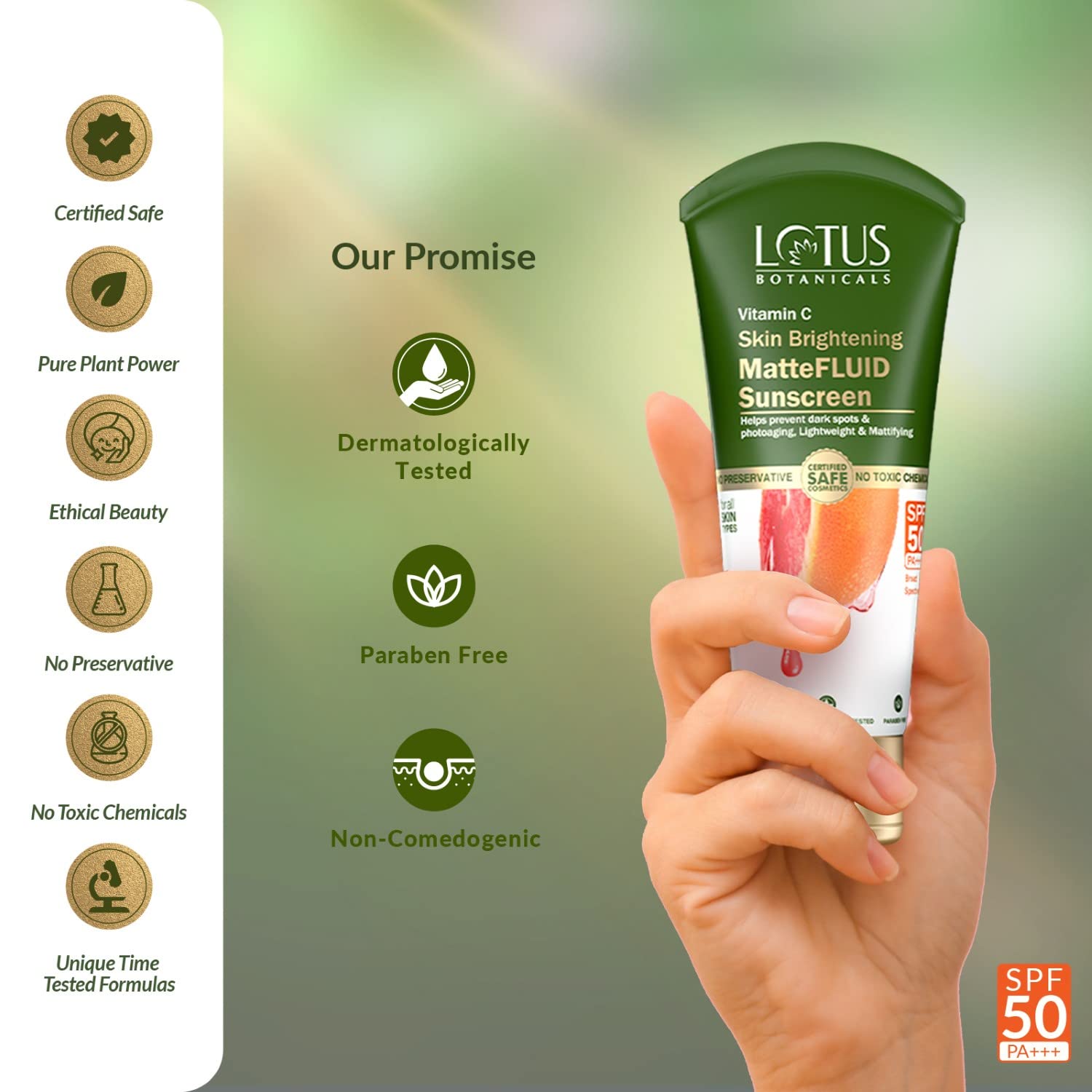 Lotus Botanicals Vitamin C Skin Brightening MatteFluid Sunscreen – view 5